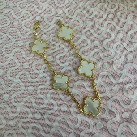 VCA Vintage Alhambra 10 Motifs White Mother of Pearl 18kt Yellow Gold - Picture 5 of 8
